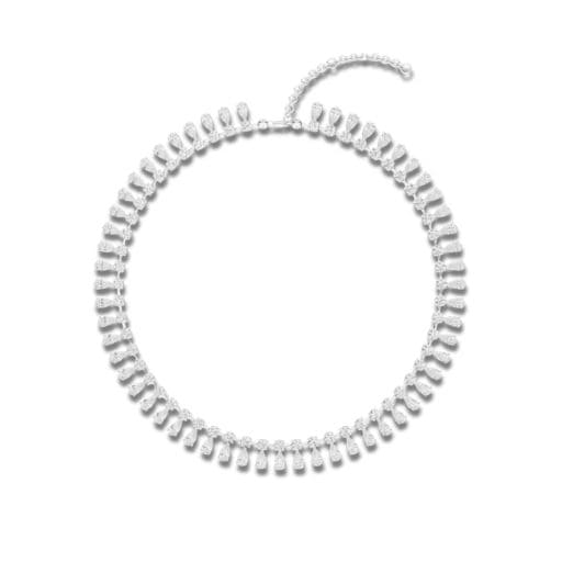 Pear Drop Fringe Lab Diamond Necklace - Image 4