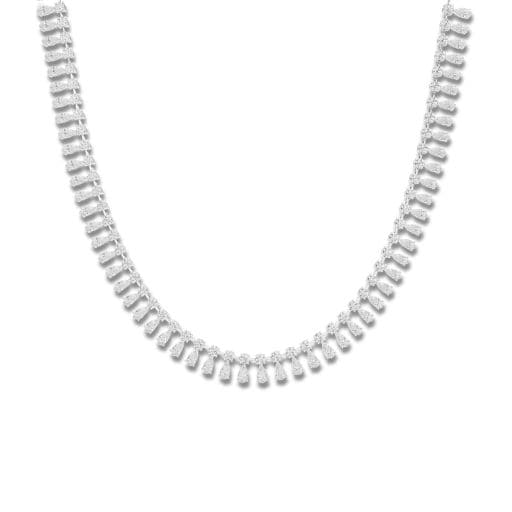 Pear Drop Fringe Lab Diamond Necklace - Image 5