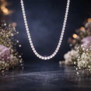 Minimalist Diamond Tennis Necklace