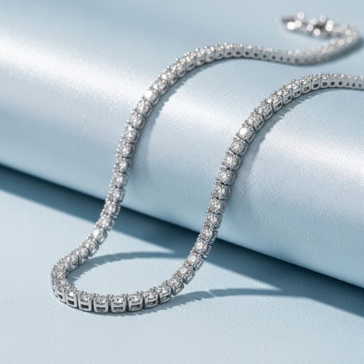 Minimalist Diamond Tennis Necklace - Image 5