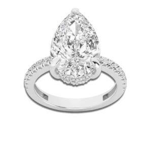 Pear Halo Engagement Ring
