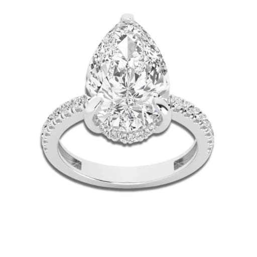 Pear Halo Engagement Ring