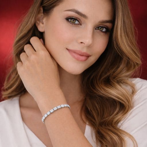 Marquise Diamond Tennis Bracelet. - Image 3