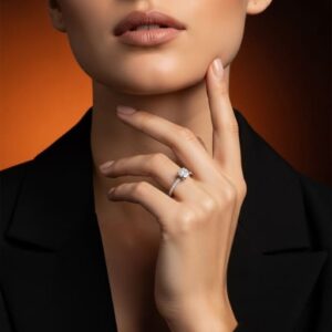 Pave Diamond Engagement Ring