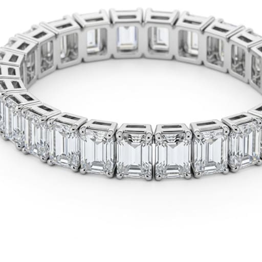 Emerald Cut Diamond Line Bracelet - Image 3
