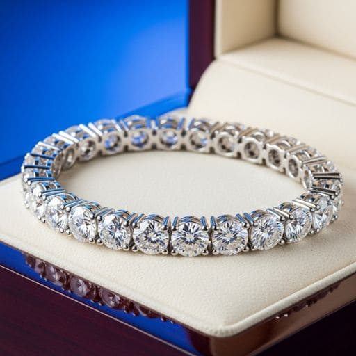 Round Brilliant Prong-Set Tennis Bracelet