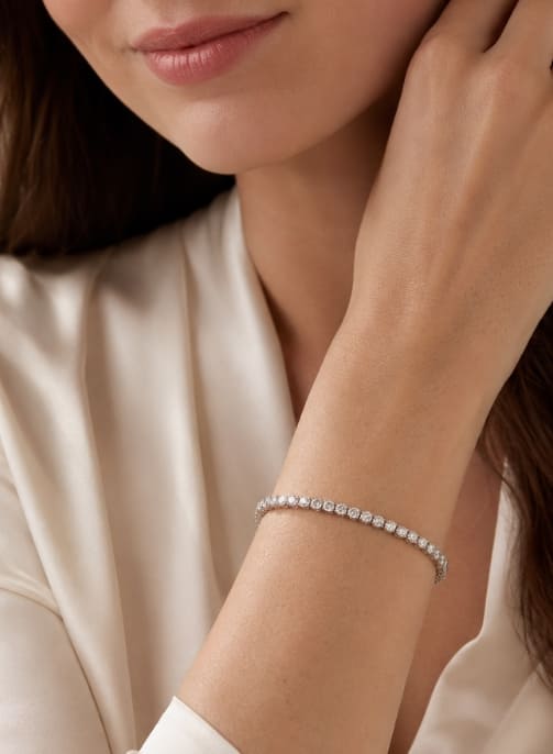 Lab-grown diamond tennis bracelet