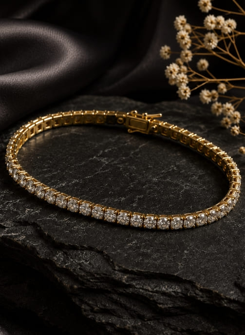 Natural diamond bracelet