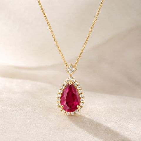 Ruby pendant necklace